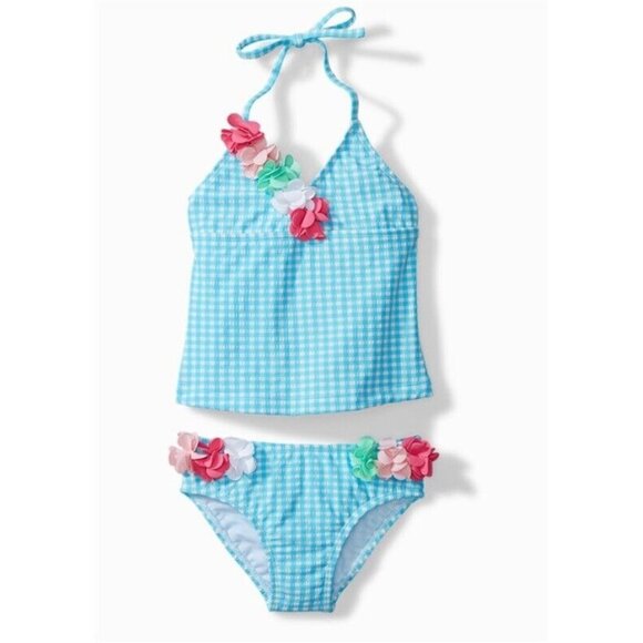 NWT Pilyq 3T Girls Tommy Bahama Tankini Gingham Swimsuit 118584